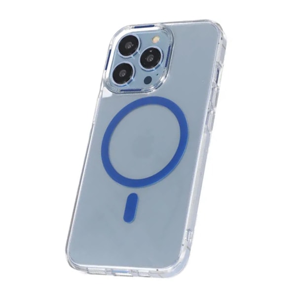 iPhone 15 Pro Max Stöttålig Mobilskal med Magsafe - Blå Blå