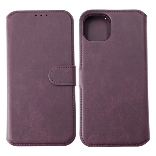 iPhone 15 Plus Plånboksfodral Magnet Rvelon - Lila Bordeaux