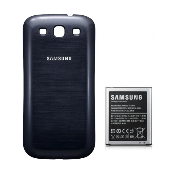 Samsung Galaxy S3 Batteri med Baksida - Blå Blå