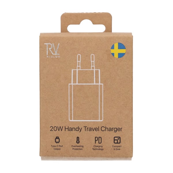 Rvelon Snabbladdare USB-C 20W White