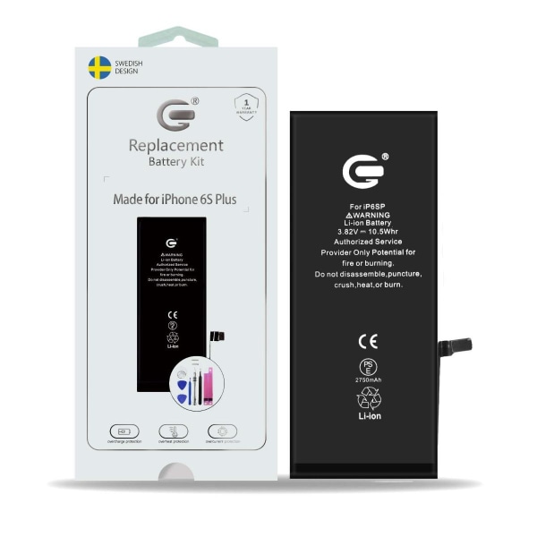 iPhone 6S Plus Batteri Kit Black