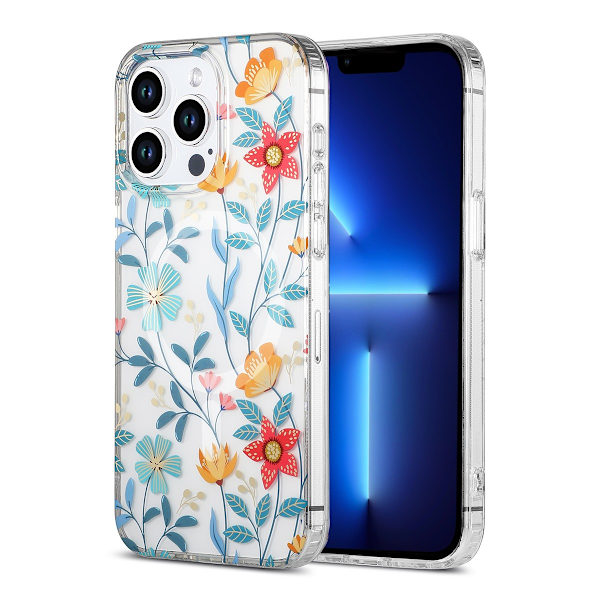 iPhone 13 Pro Max Mobilskal MagSafe - Blommor & Kvistar multifärg
