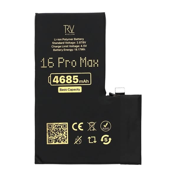 Rvelon Premium-akku iPhone 16 Pro Maxille - 4685 mAh