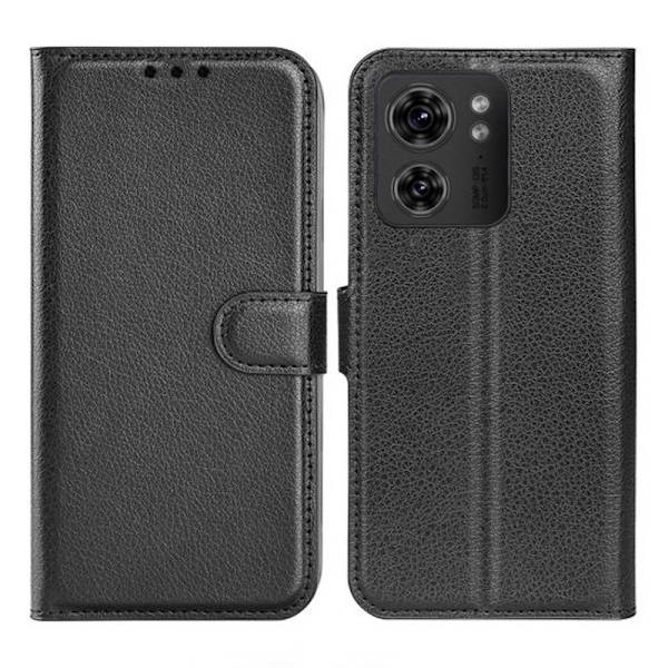 Motorola Moto Edge 40 Plånboksfodral med Stativ - Svart Black