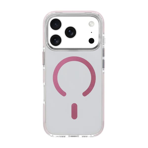 Mobilskal Magnet Dubbelskydd för iPhone 17 Pro Max - Rosa vaaleanpunainen