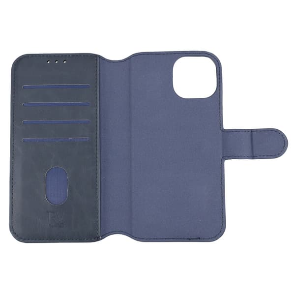 iPhone 15 Plånboksfodral Magnet Rvelon - Blå Marinblå