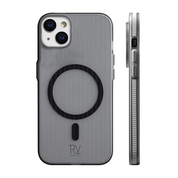 iPhone 13/14 Mobilskal Korrugerad med Magsafe Rvelon - Grå Grey
