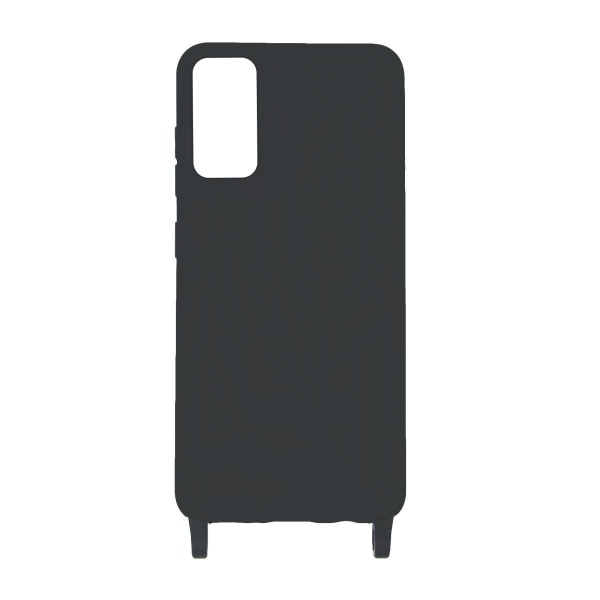 Samsung Galaxy S20 Silikonskal med Rem/Halsband - Svart Black