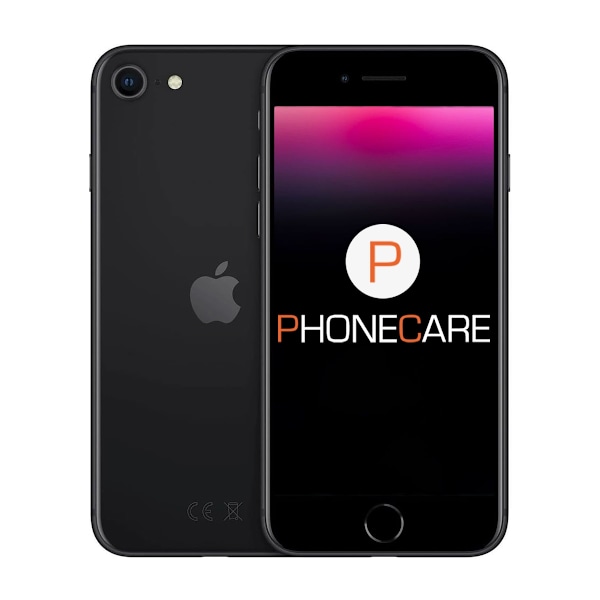 iPhone SE (2nd gen) 128GB Black- Använt skick (C) Svart