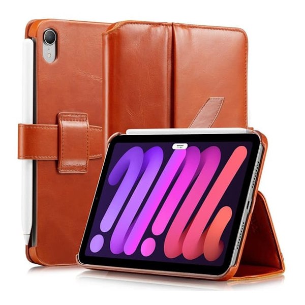 KAVAJ iPad mini (gen 6)/iPad mini (A17 Pro) Fodral London Brun Brun