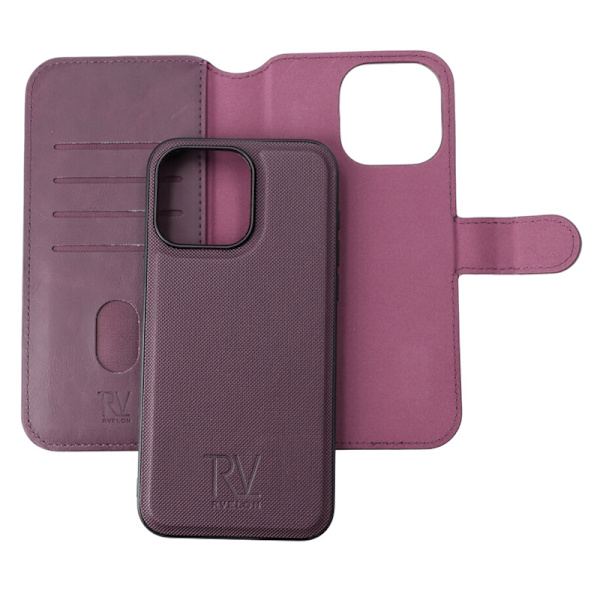iPhone 15 Pro Max Plånboksfodral Magnet Rvelon - Lila Purple
