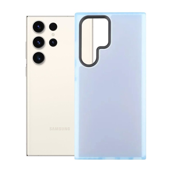 Samsung Galaxy S23 Ultra Stöttåligt TPU Mobilskal -  Blå Blå