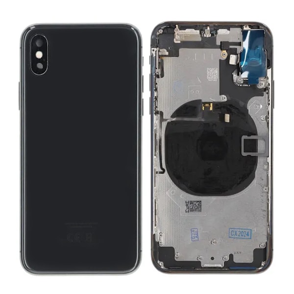 iPhone X Baksida med Komplett Ram OEM - Svart Svart