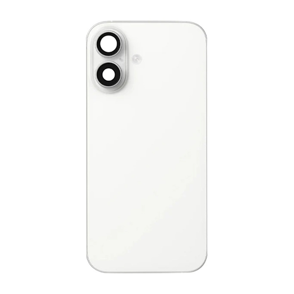iPhone 16 Baksida Glas med smådelar - Vit Vit