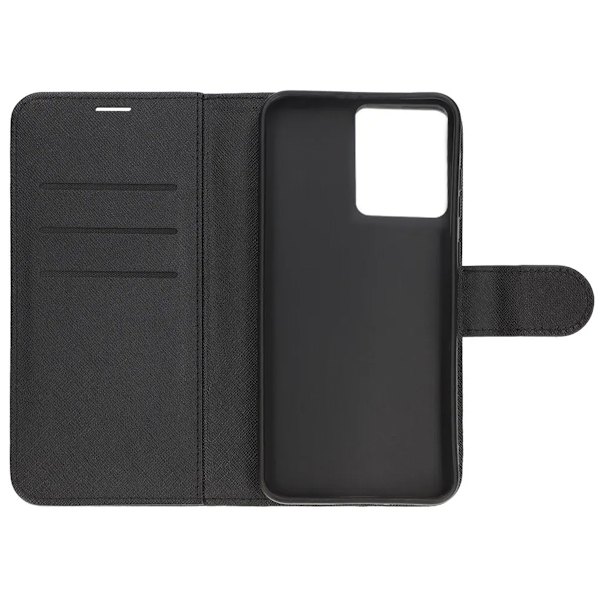 Motorola G04 Plånboksfodral med Stativ - Svart Black