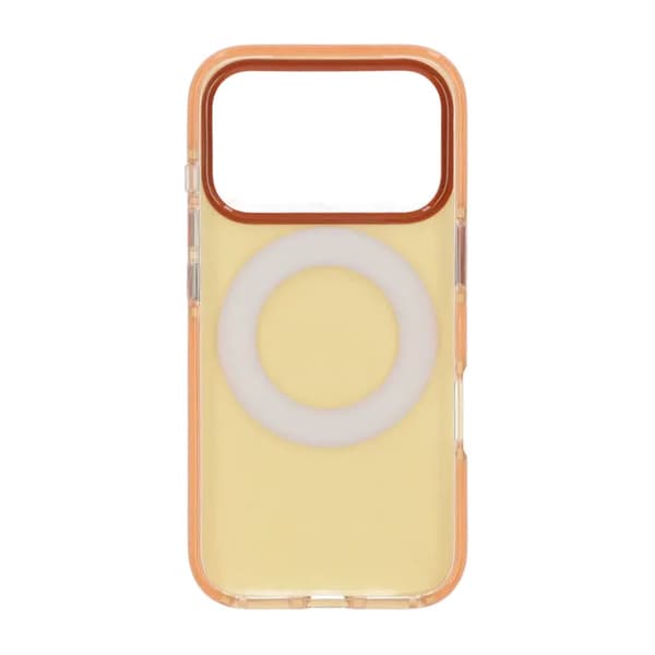 Stöttåligt skal med roterbart stativ för iPhone 17 Pro - Orange orange