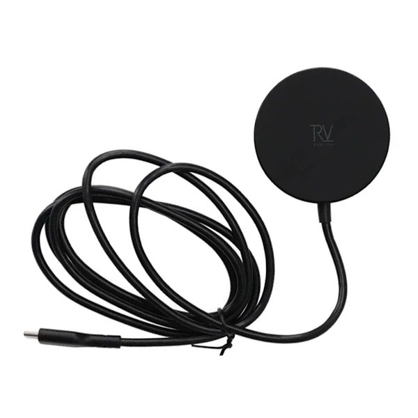 Rvelon Trådlös MagSafe Laddare med Stativ Qi2 15W USB-C - Svart Svart