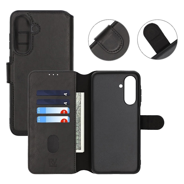 Samsung Galaxy S24 FE Plånboksfodral Rvelon - Svart Black