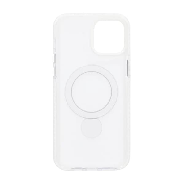 Cover Magsafe til iPhone 13 og 14 - Transparent hvid med ringstativ White