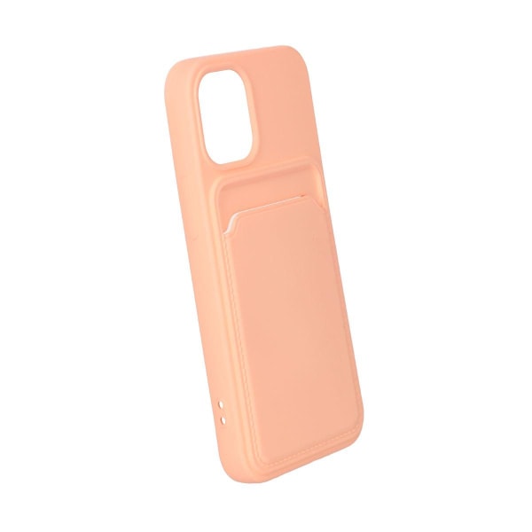 iPhone 13 Mini Silikonskal med Korthållare - Rosa Pink