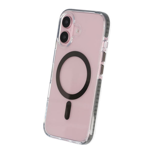 iPhone 16 Plus Mobilskal Magnet Dubbelskydd - Grå grå