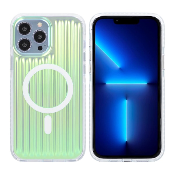 iPhone 13/12 Pro Max Stöttåligt Mobilskal Magsafe Reflektionsfärg - Grön Green