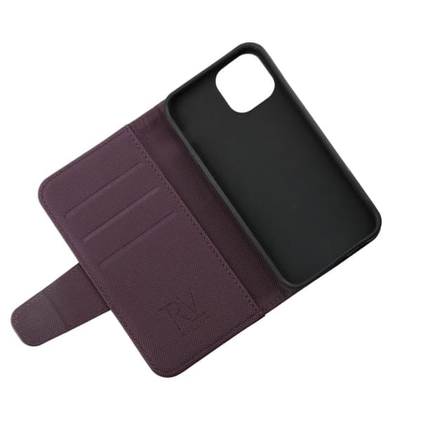 iPhone 13 Mini Plånboksfodral Extra Kortfack Rvelon - Mörklila Dark purple