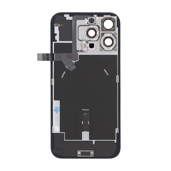 iPhone 16 Pro Max Baksida Glas Komplett OEM - Naturlig Titan grå