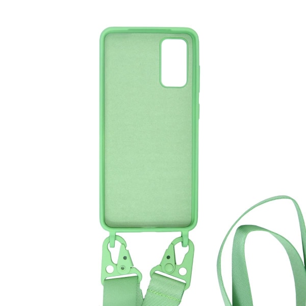 Samsung Galaxy S20 Silikonskal med Rem/Halsband - Grön Green