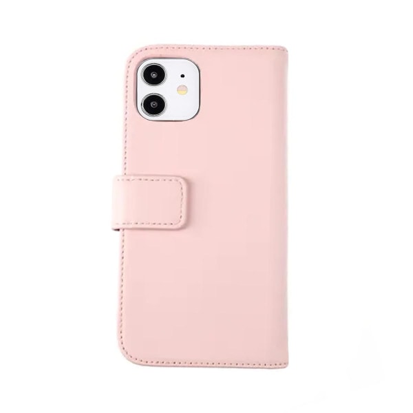 iPhone 12 Mini Plånboksfodral Läder Rvelon - Rosa Gammal rosa