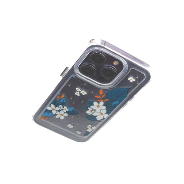 iPhone 14 Pro Mobilskal med motiv - Blå Blad Blue