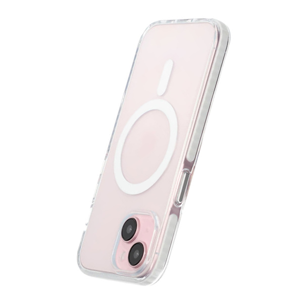 iPhone 15 Mobilskal Magnet Dubbelskydd - Vit White