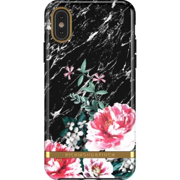 Richmond & Finch Skal iPhone Black Marble Floral - X/XS Case Black