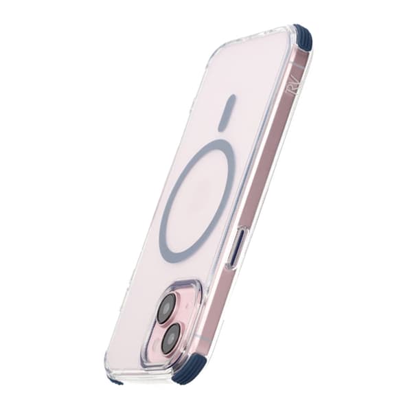 iPhone 15 Rvelon Mobilskal Magnet med Kantskydd - Blå Blå