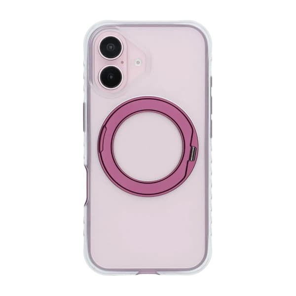 Mat Mobilcover med ringstativ til iPhone 16 - Lilla lilla