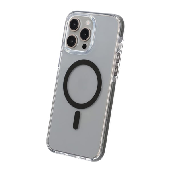 iPhone 15 Pro Mobilskal Magnet Dubbelskydd - Grå grå
