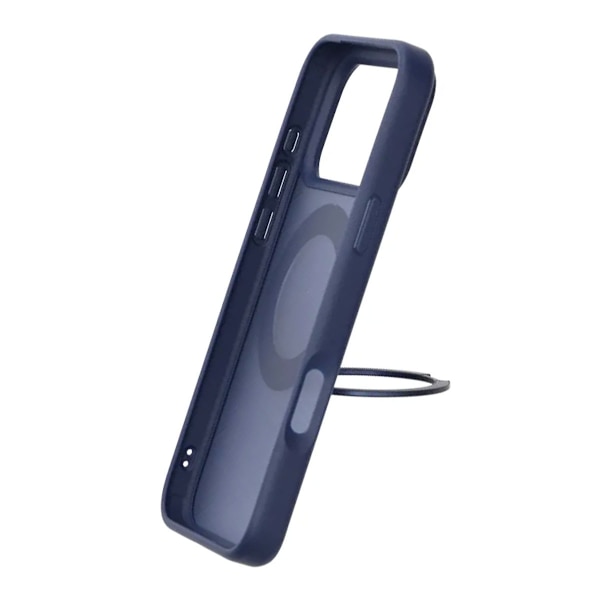 Mobilskal Roterande Magnet Stativ för iPhone 17 Pro Max - Blå Blå