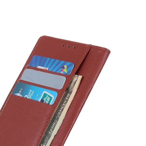 Samsung Galaxy S21 FE Plånboksfodral med Stativ - Brun Brun