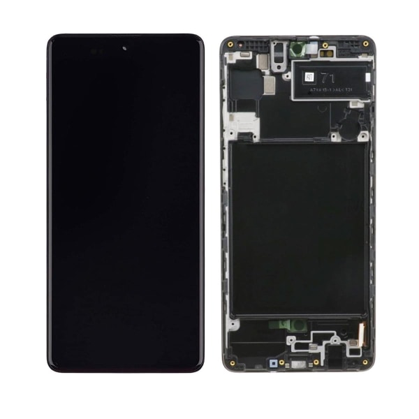 Samsung Galaxy A71 Skärm med LCD Display + Ram - Svart Black
