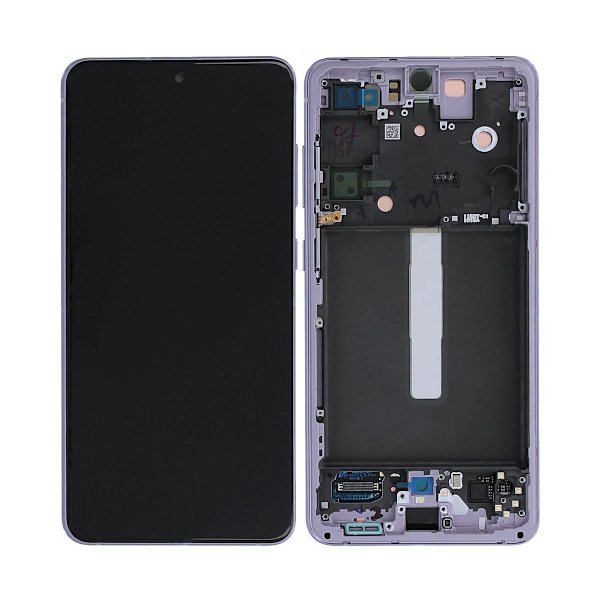 Samsung Galaxy S21 FE 5G Skärm med LCD Display Original - Lavendel Lila