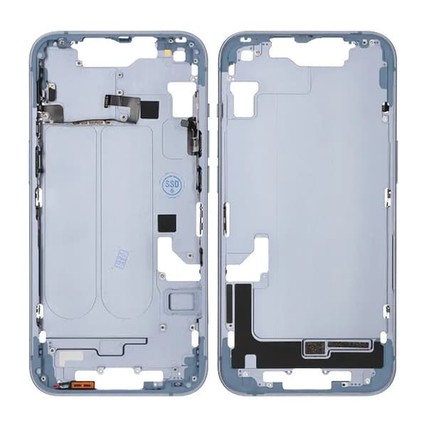 iPhone 14 Baksida med Komplett Ram OEM - Blå Blå