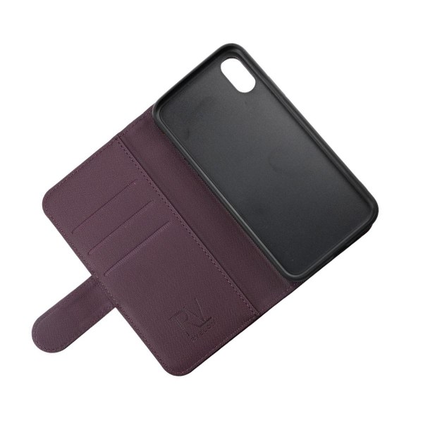 iPhone X/XS Plånboksfodral Magnet Rvelon - Mörklila Bordeaux