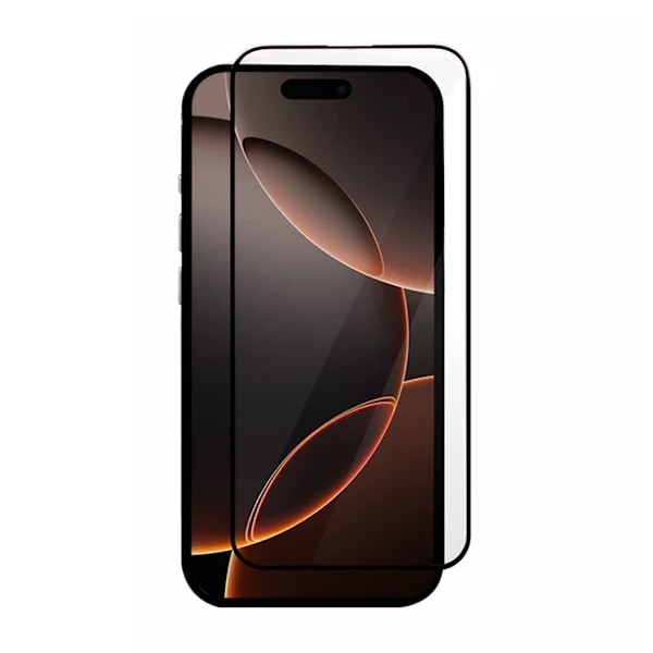 Skärmskydd iPhone 14 Pro Max - 3D Härdat Glas Svart Black