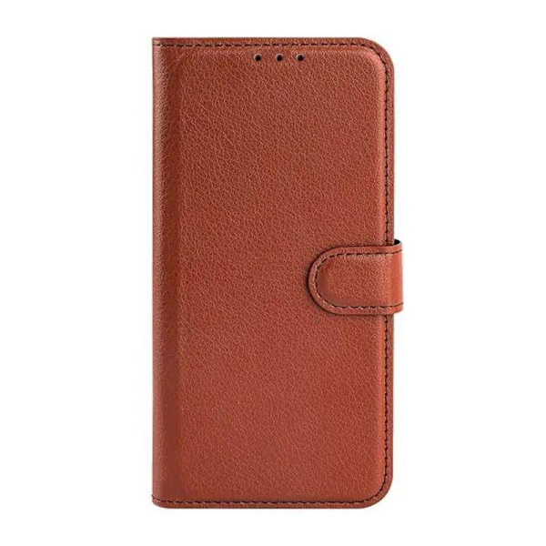 iPhone 15 Plus Plånboksfodral med stativ - Brun Brown