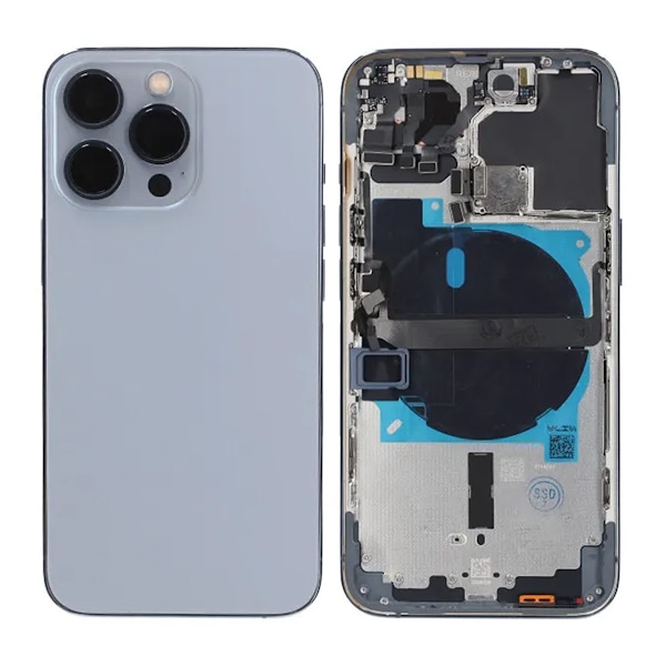 iPhone 13 Pro Baksida med Komplett Ram OEM - Blå Blå