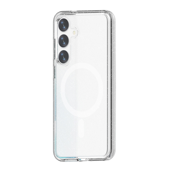 Samsung Galaxy S24 Plus Mobilskal Stöttåligt med Glitter - Transparent Transparent