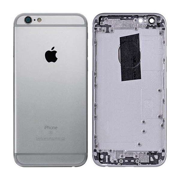 iPhone 6S Plus Baksida med Komplett Ram - Rymdgrå