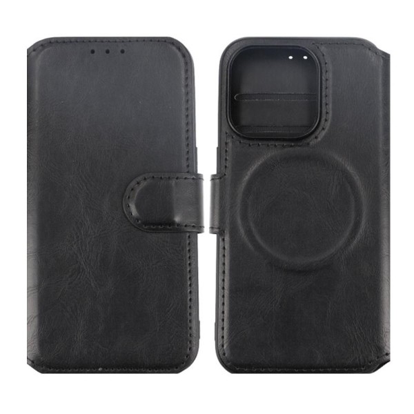iPhone 15 Pro Plånboksfodral med Magsafe Rvelon - Svart Svart