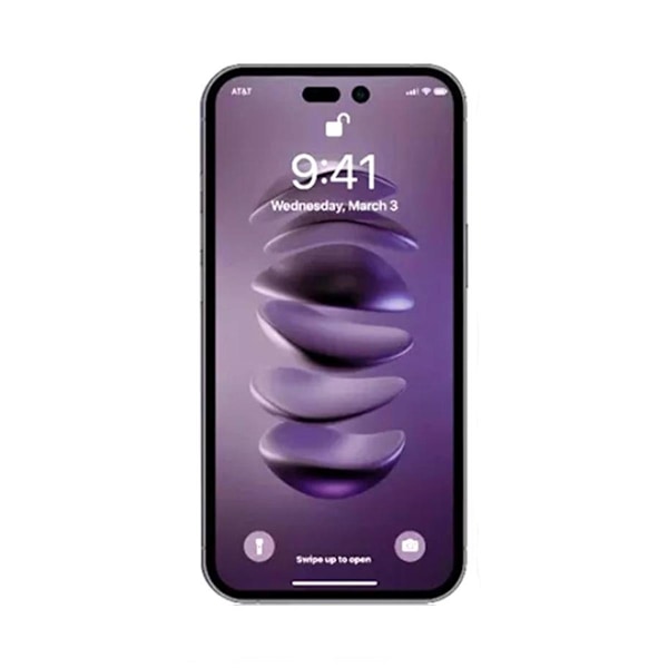 Skärmskydd iPhone 14 Pro - 3D Härdat Glas Svart Svart