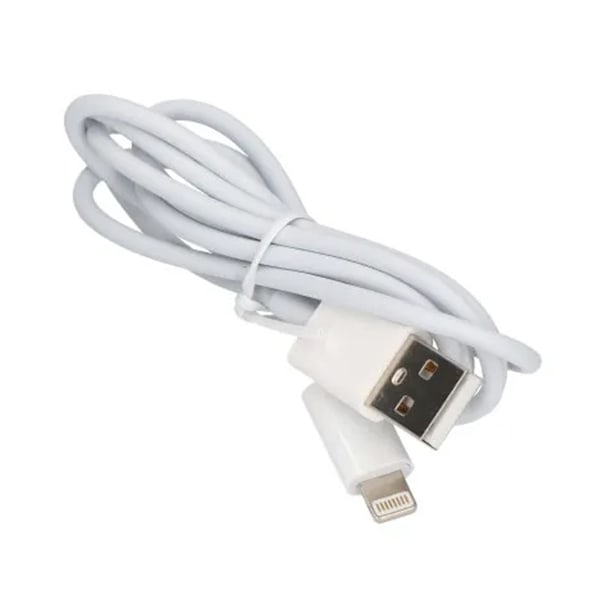 USB A till Lightning Kabel + USB Laddare 2.4A - Vit White